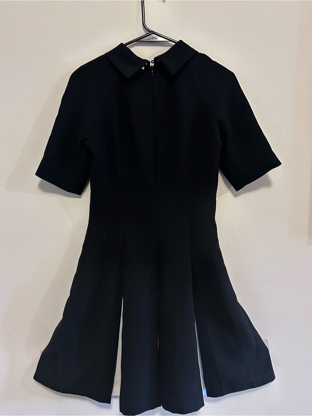 Ted Baker Ciena Crepe Pleated Dress Fit and Flare Black Colorblock Size 1 or S - Picture 5 of 6